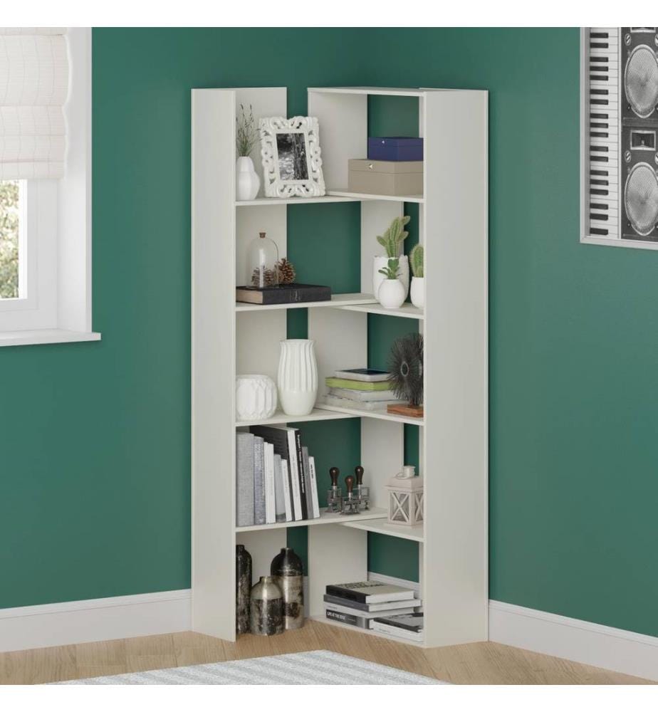 Scaffale, bianco, pannello truciolare rivestito in melamina