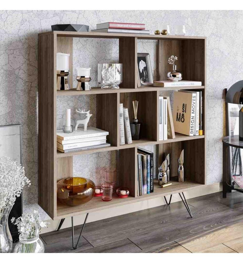 Libreria, Noce, Pannello di particelle rivestito di melamina