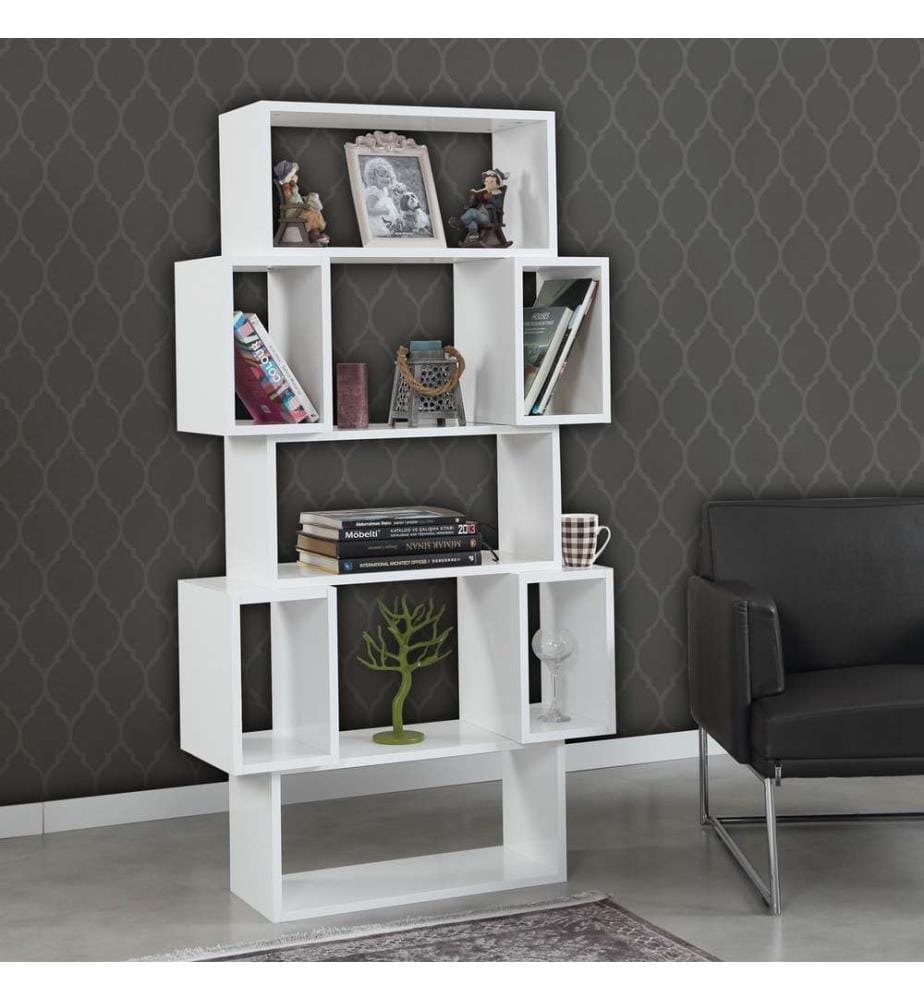 Scaffale, bianco, pannello truciolare rivestito in melamina