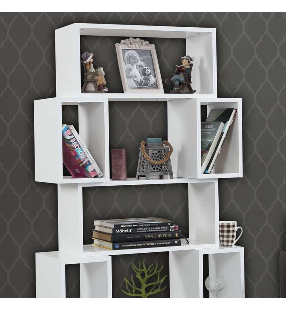 Scaffale, bianco, pannello truciolare rivestito in melamina