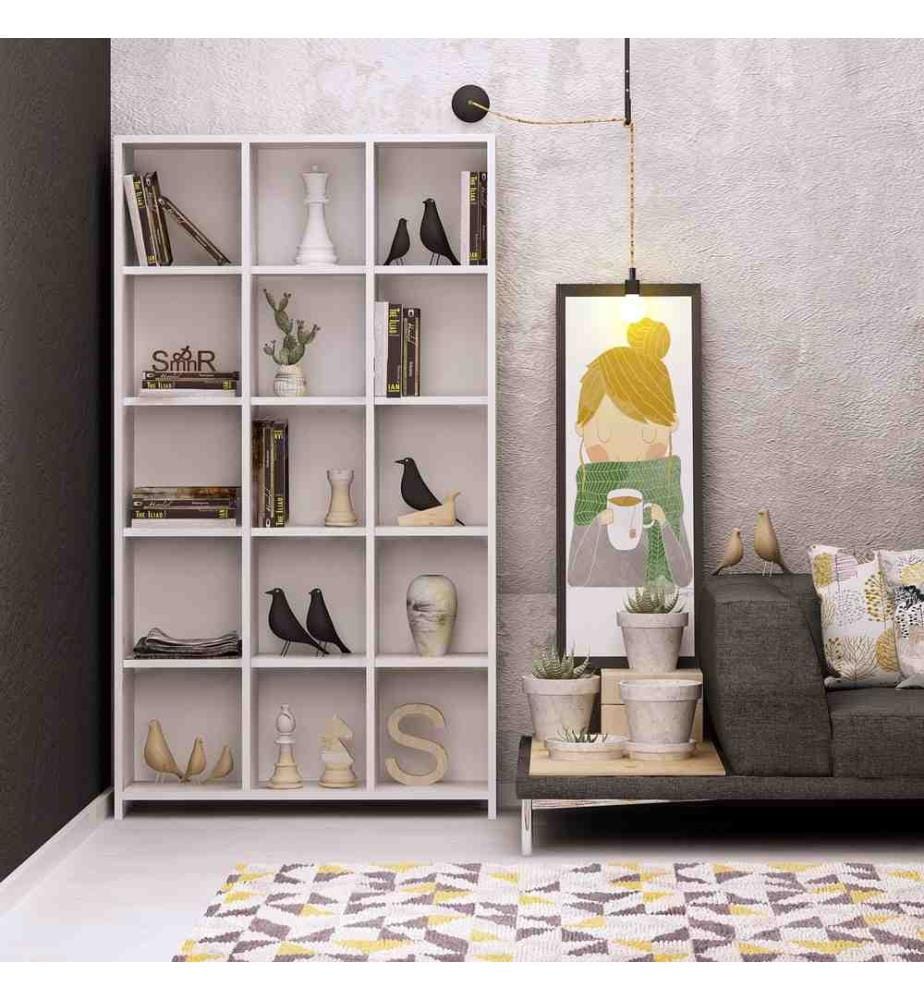 Scaffale, bianco, pannello truciolare rivestito in melamina