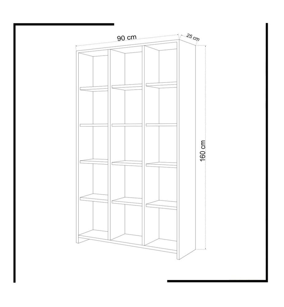 Scaffale, bianco, pannello truciolare rivestito in melamina