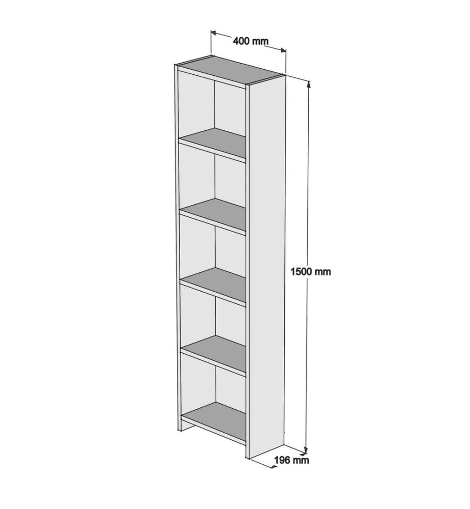 Scaffale, bianco, pannello truciolare rivestito in melamina