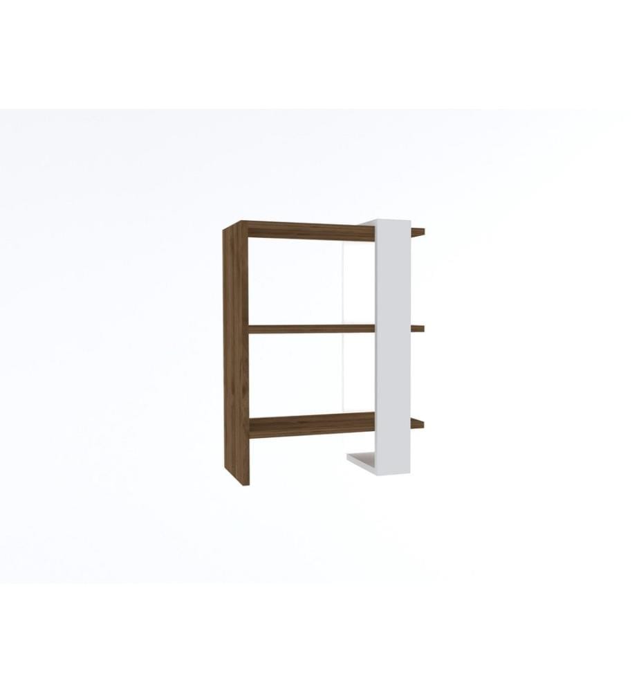 Libreria, bianco noce, pannello di particelle rivestito in melamina