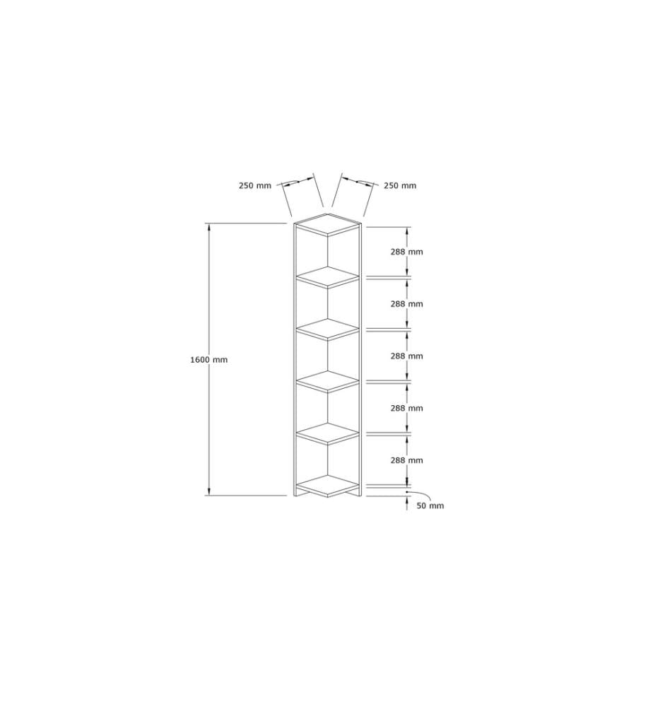 Scaffale, bianco, pannello truciolare rivestito in melamina