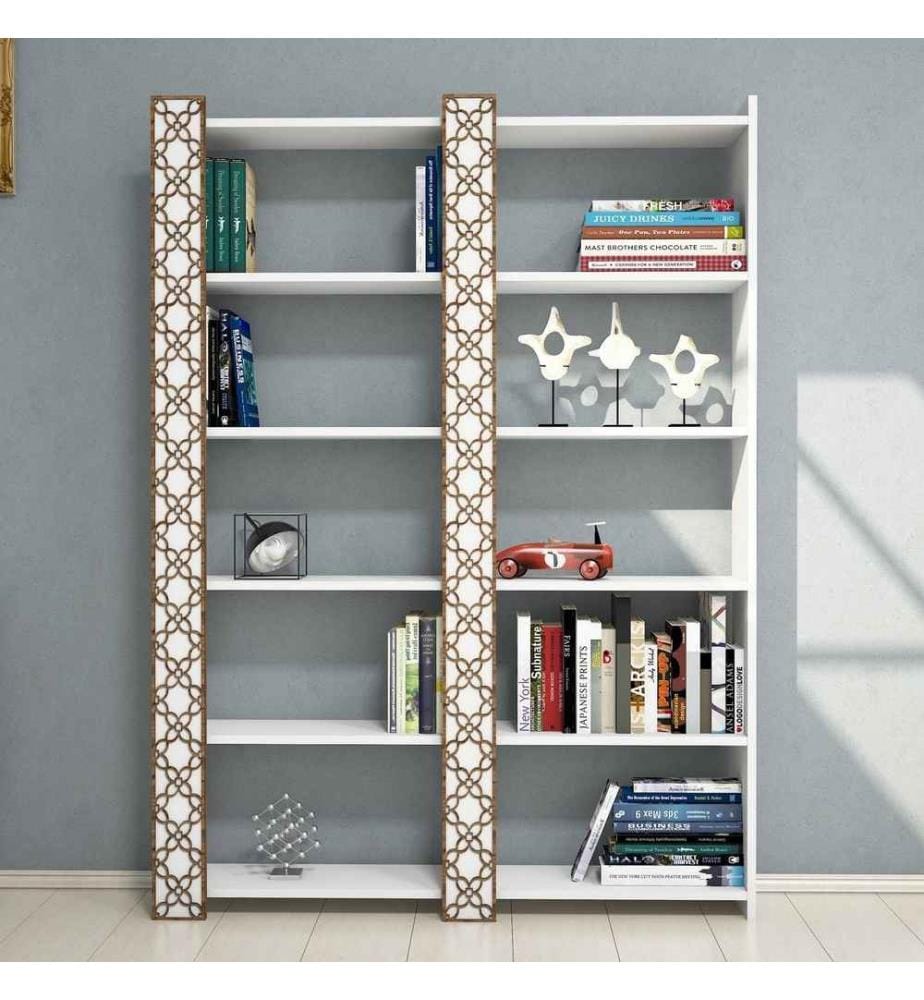 Scaffale, bianco, pannello truciolare rivestito in melamina