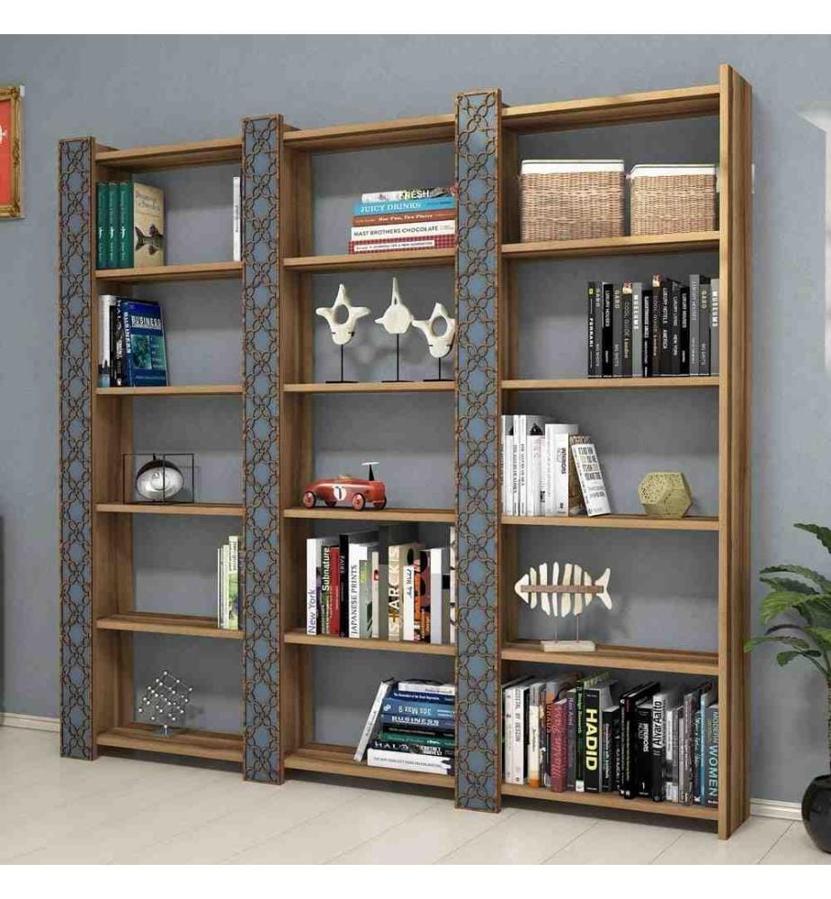 Libreria, calcedonio di noce, pannello di particelle rivestito di melamina
