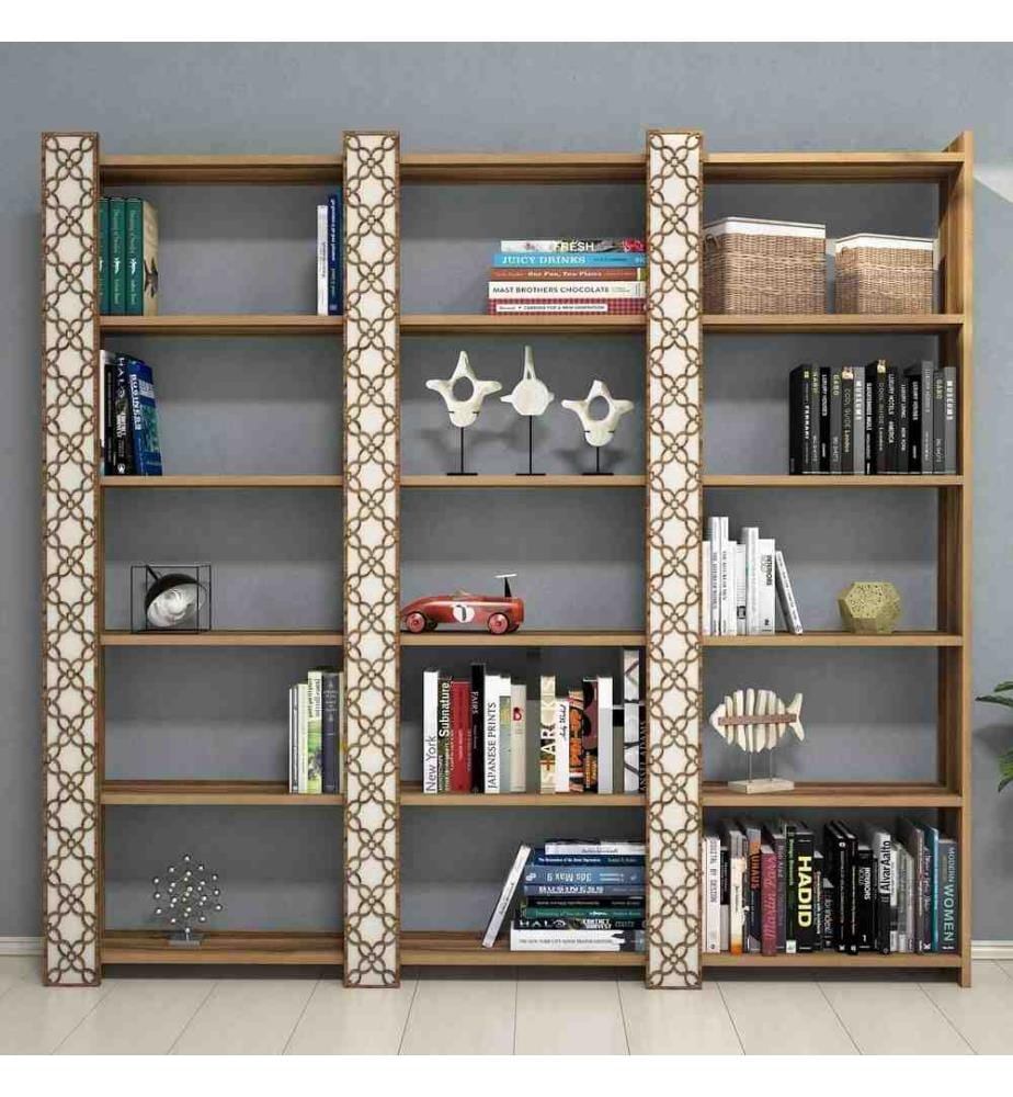 Libreria, Noce Crema, Pannello di particelle rivestito di melamina