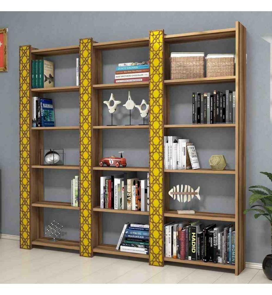 Libreria, giallo noce, pannello di particelle rivestito di melamina