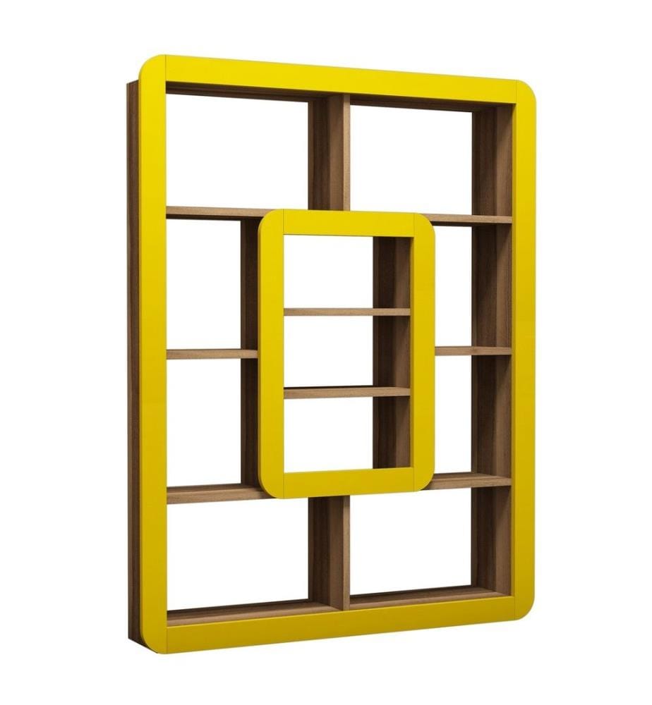 Libreria, giallo noce, pannello di particelle rivestito di melamina