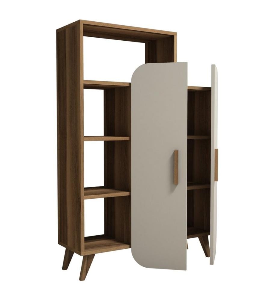 Libreria, Noce Crema, Pannello di particelle rivestito di melamina