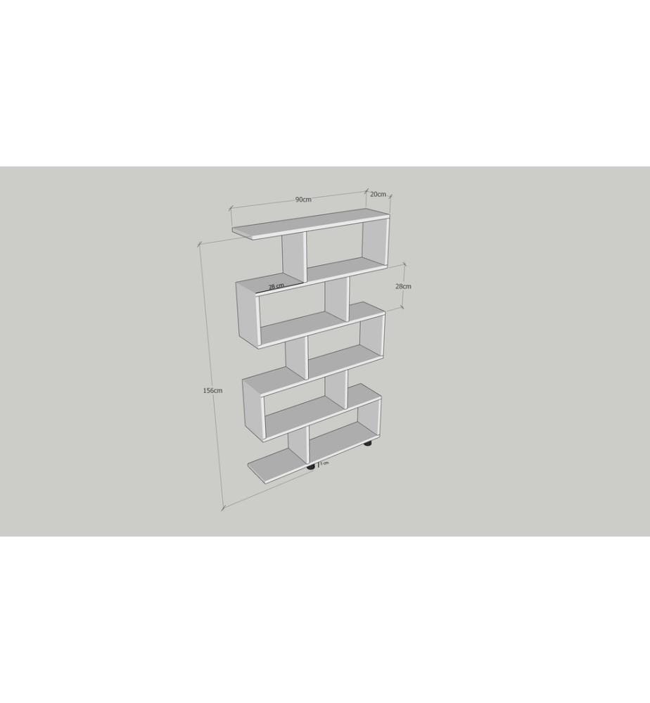 Scaffale, bianco, pannello truciolare rivestito in melamina