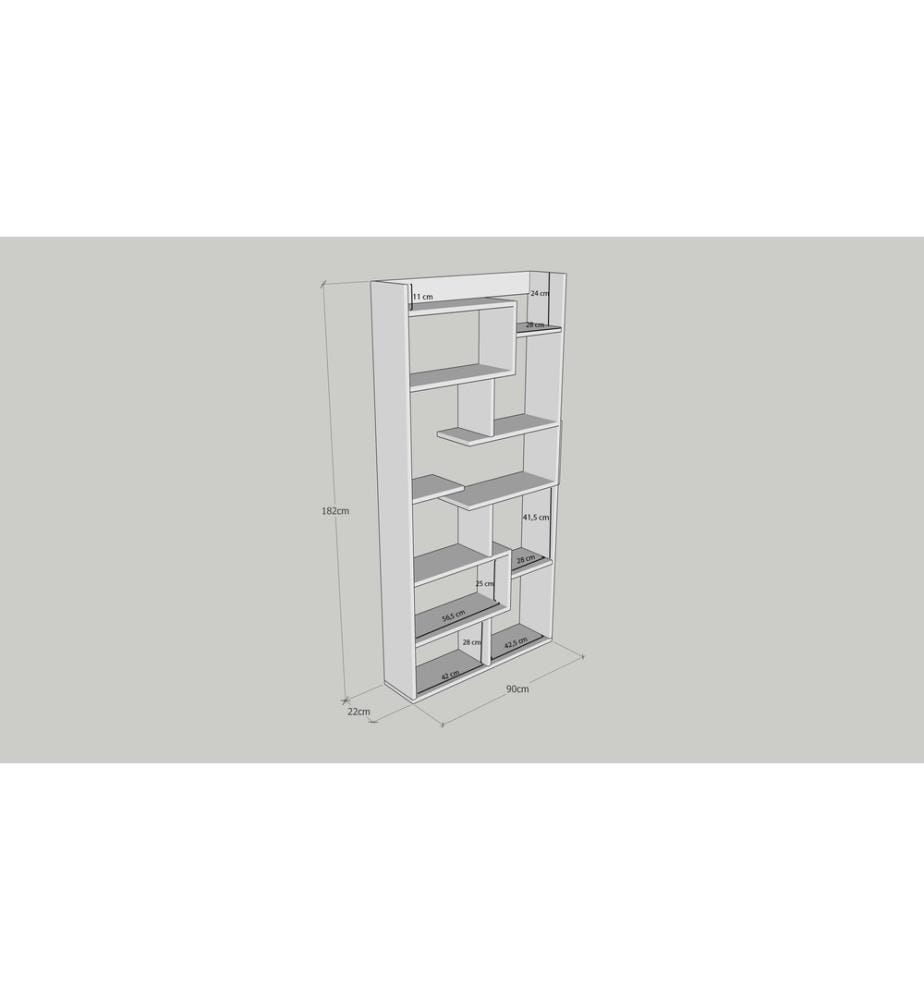 Scaffale, bianco, pannello truciolare rivestito in melamina