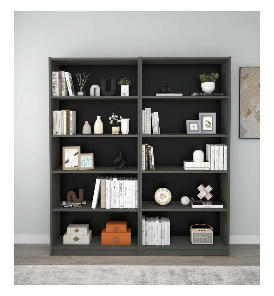 Scaffale, grigio scuro, pannello di particelle rivestito di melamina
