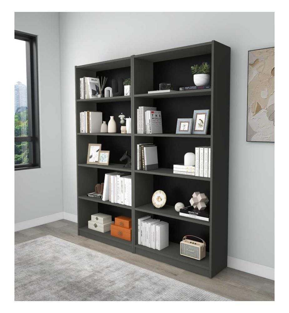 Scaffale, grigio scuro, pannello di particelle rivestito di melamina