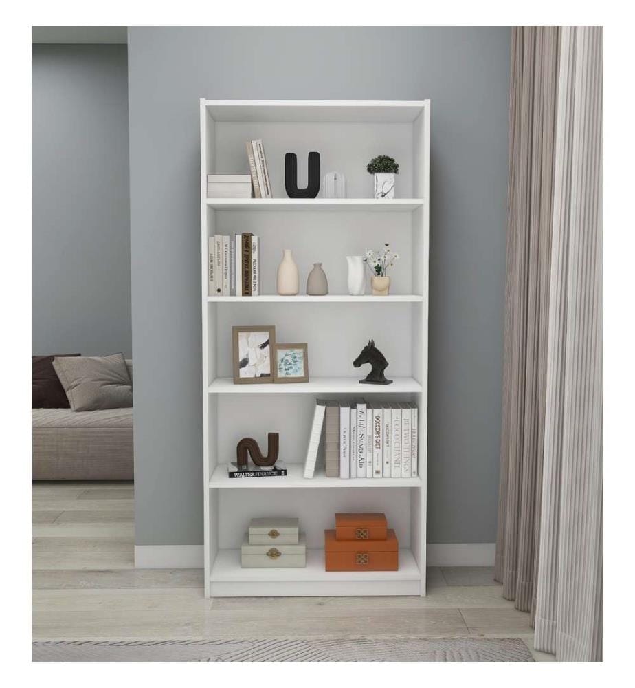Scaffale, bianco, pannello truciolare rivestito in melamina