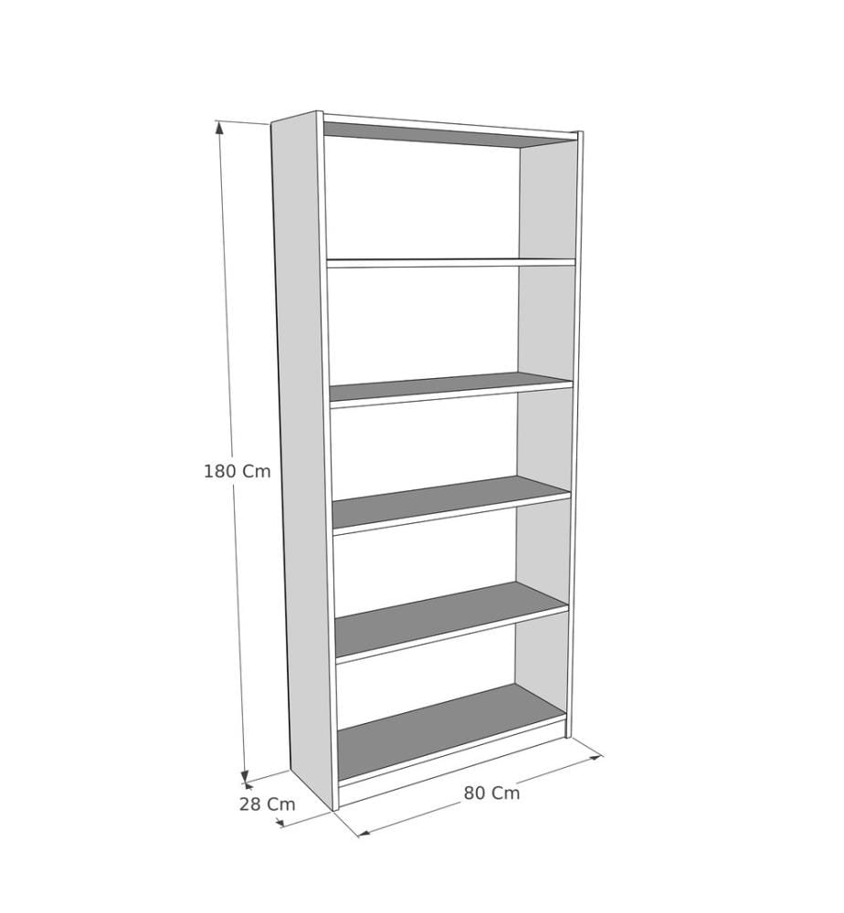 Scaffale, bianco, pannello truciolare rivestito in melamina