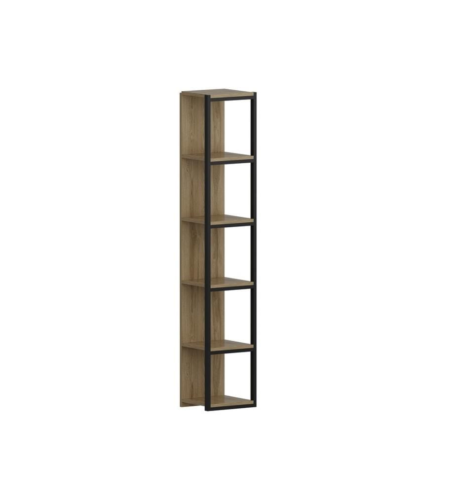 Libreria, Rovere nero, pannello di particelle rivestito in melamina