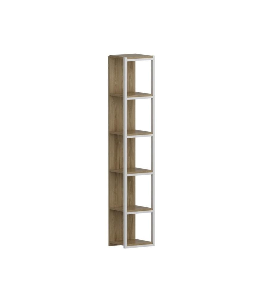 Libreria, Rovere bianco, Pannello di particelle rivestito in melamina