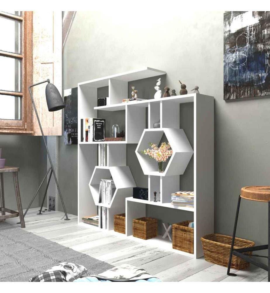 Scaffale, bianco, pannello truciolare rivestito in melamina