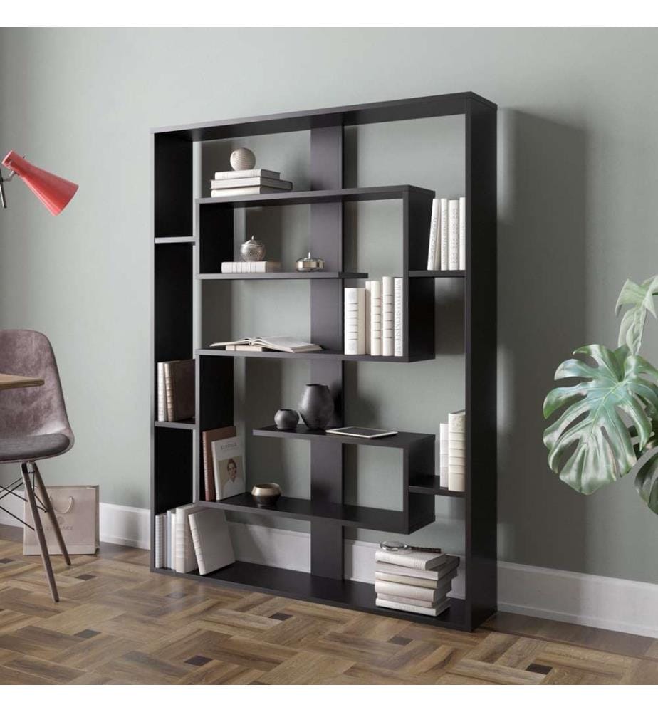 Scaffale, nero, pannello di particelle rivestito di melamina