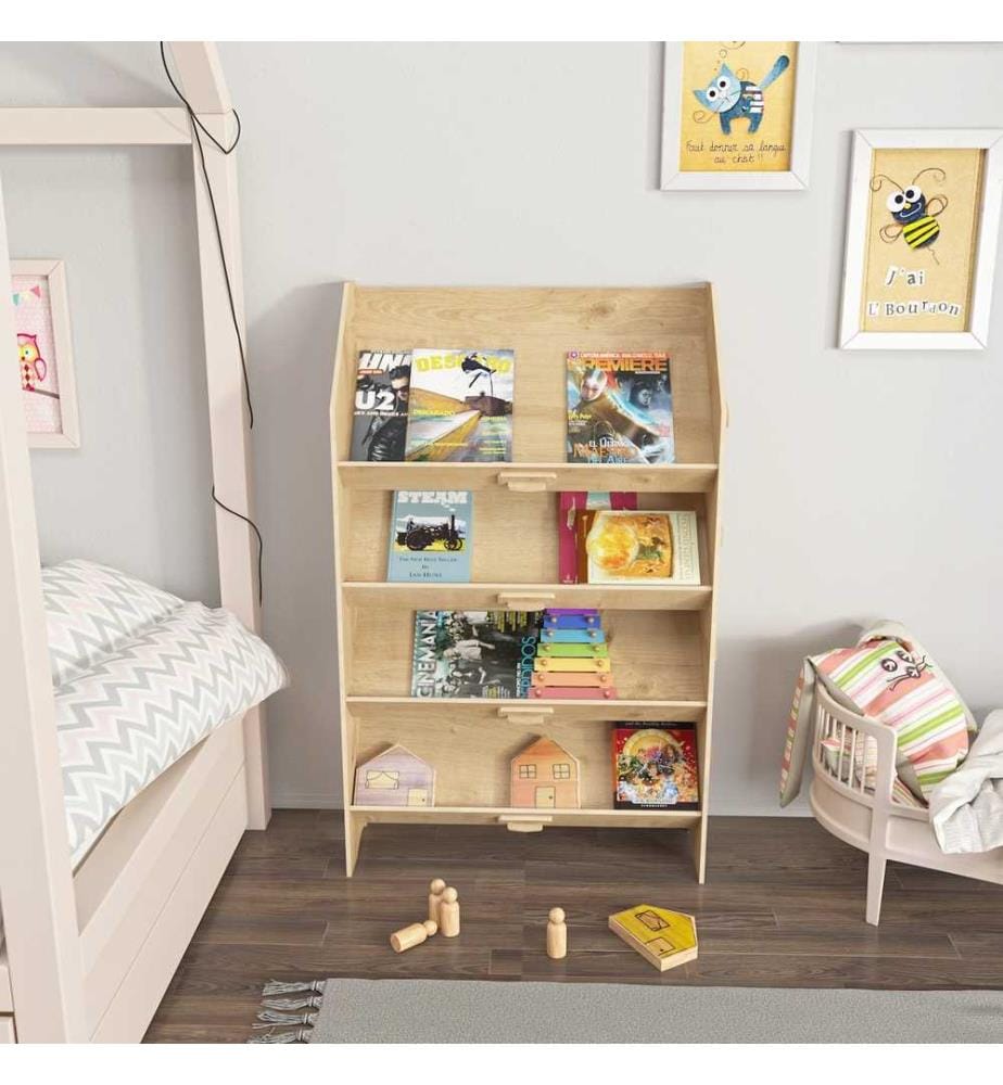 Libreria, Rovere, Pannello di particelle rivestito in melamina