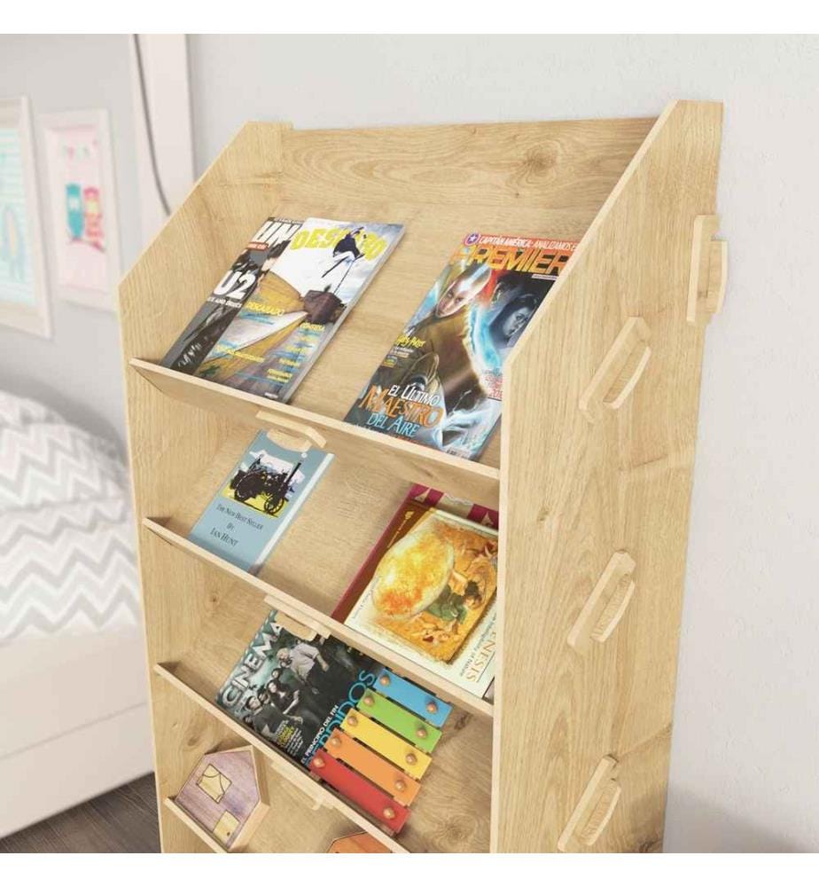 Libreria, Rovere, Pannello di particelle rivestito in melamina