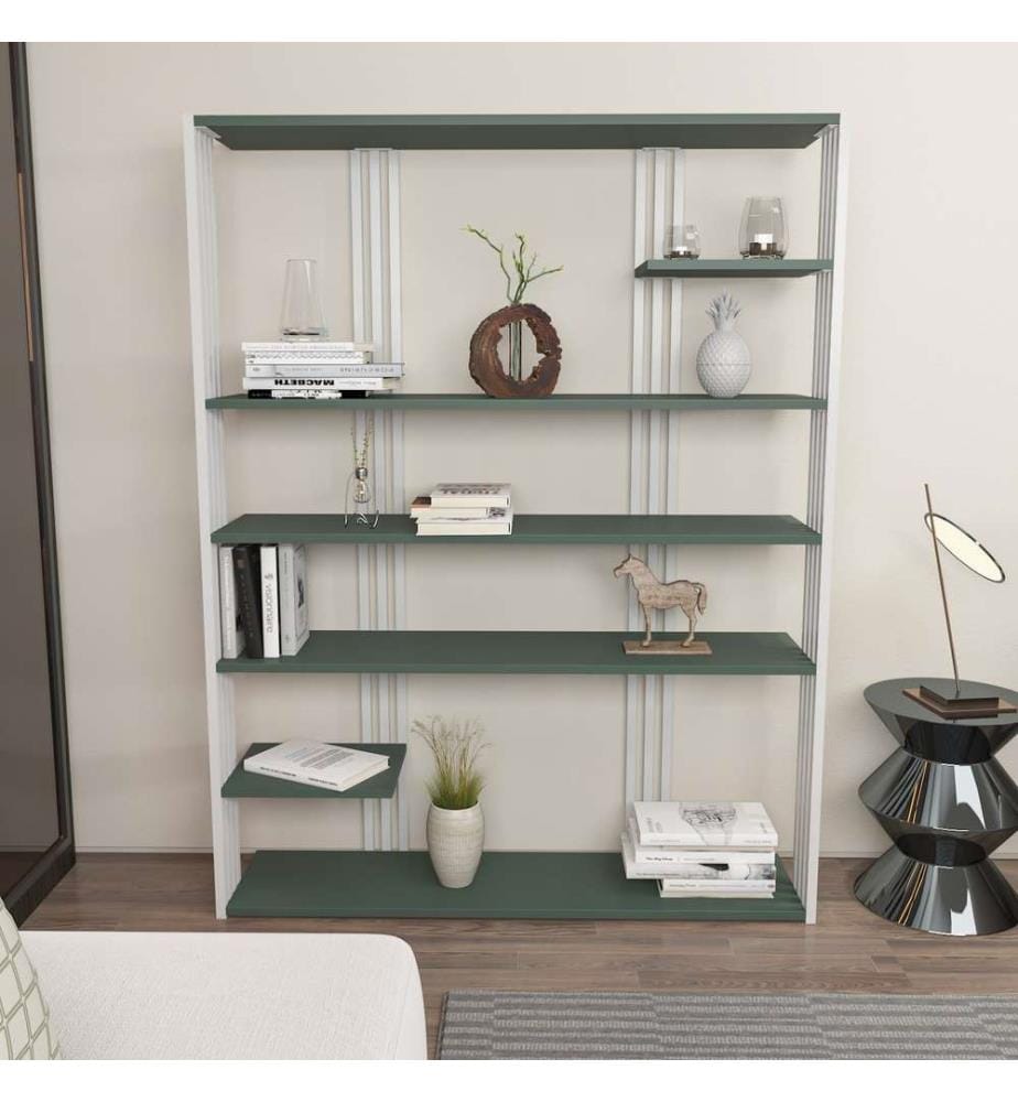 Scaffale, Verde, Bianco, Truciolato rivestito in melamina