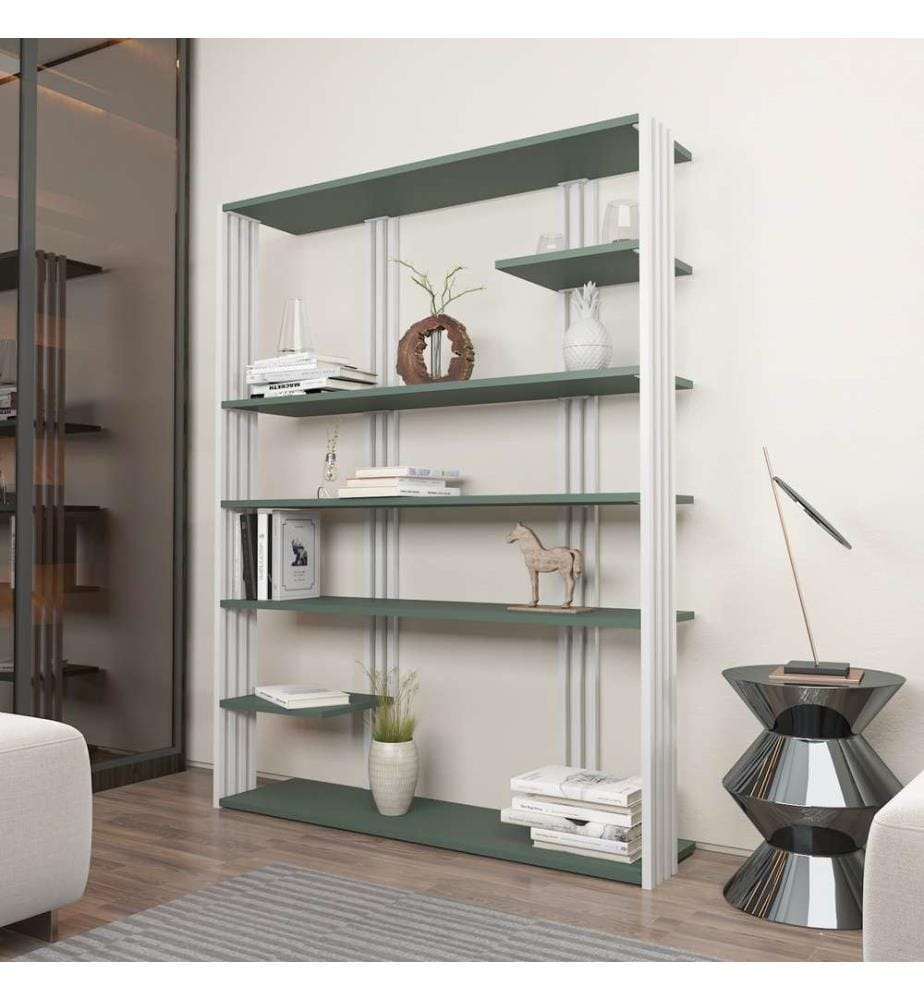 Scaffale, Verde, Bianco, Truciolato rivestito in melamina