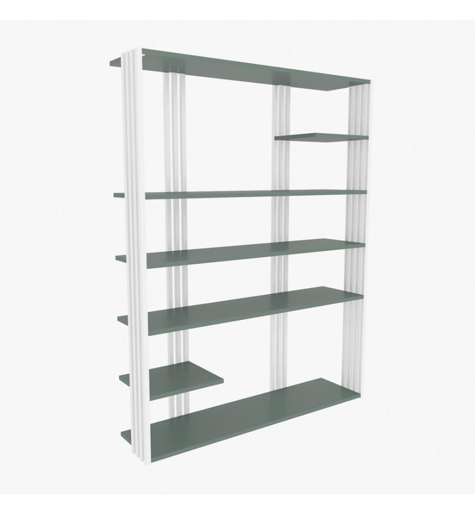 Scaffale, Verde, Bianco, Truciolato rivestito in melamina