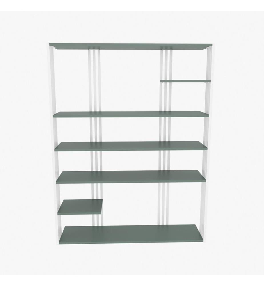 Scaffale, Verde, Bianco, Truciolato rivestito in melamina