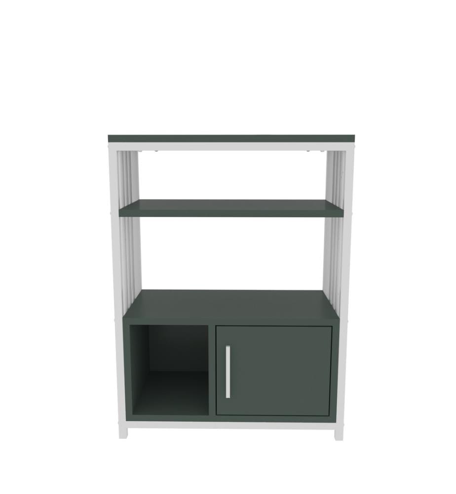 Scaffale, Verde, Bianco, Truciolato rivestito in melamina