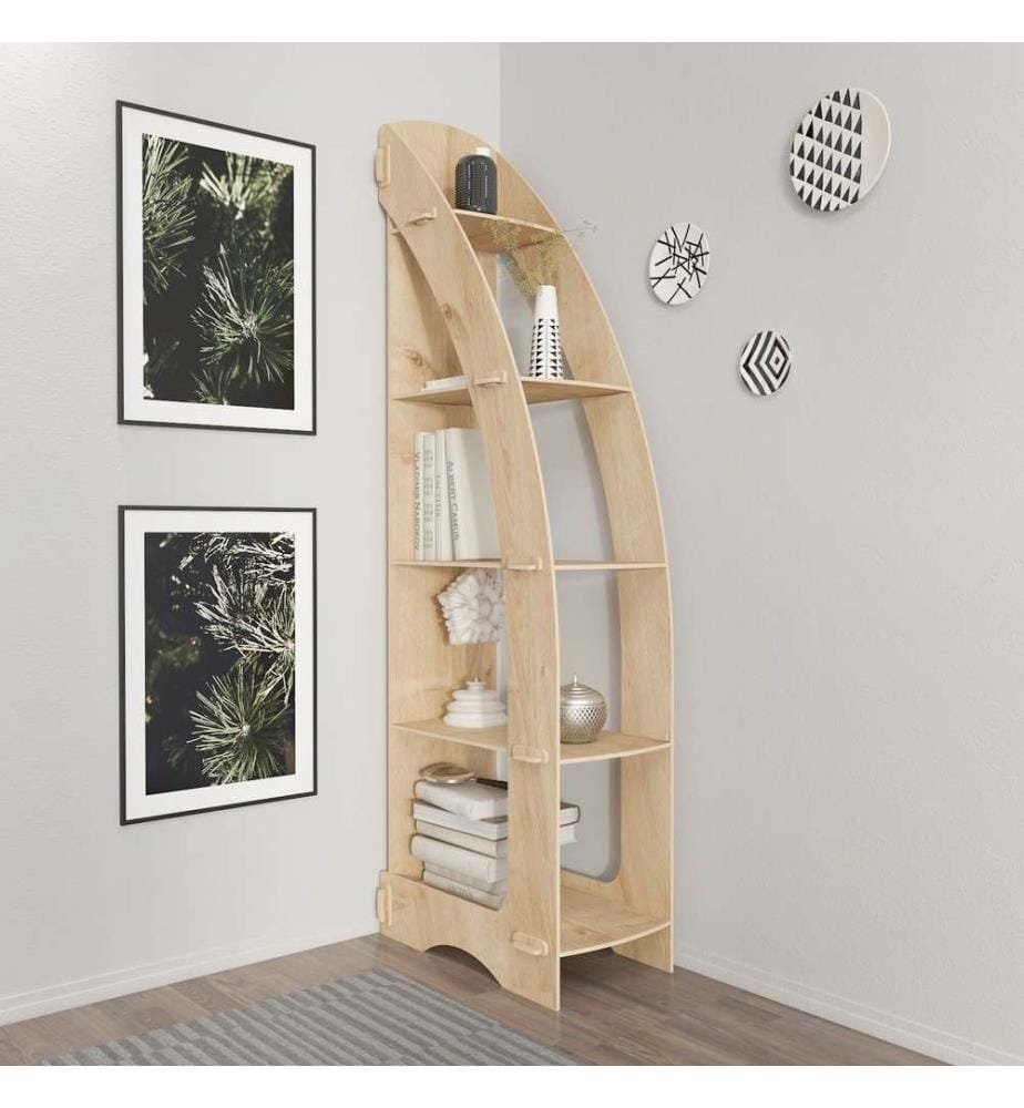 Libreria, Rovere, Pannello di particelle rivestito in melamina