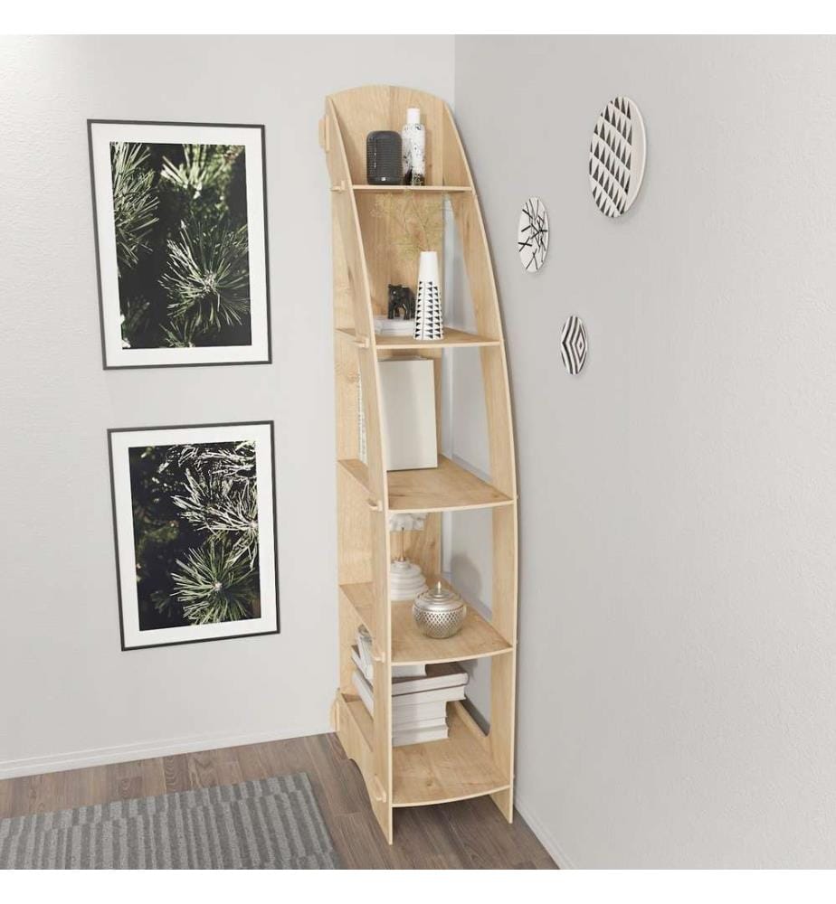 Libreria, Rovere, Pannello di particelle rivestito in melamina