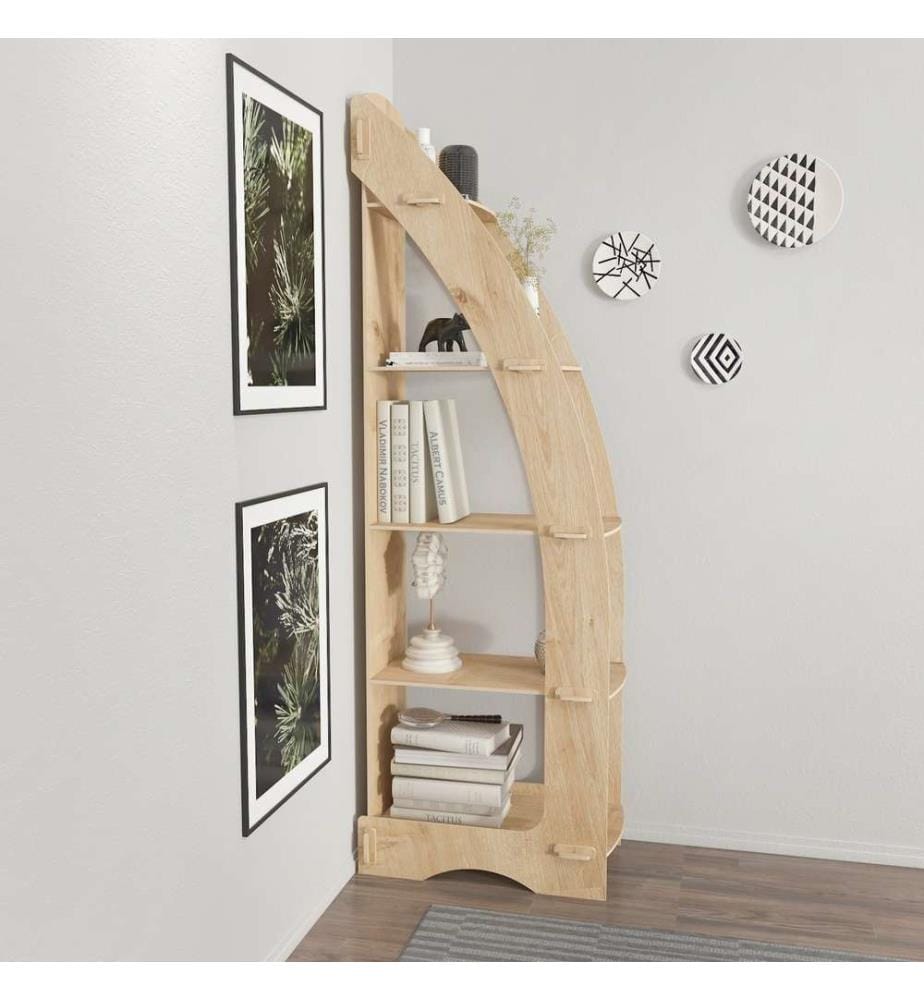 Libreria, Rovere, Pannello di particelle rivestito in melamina
