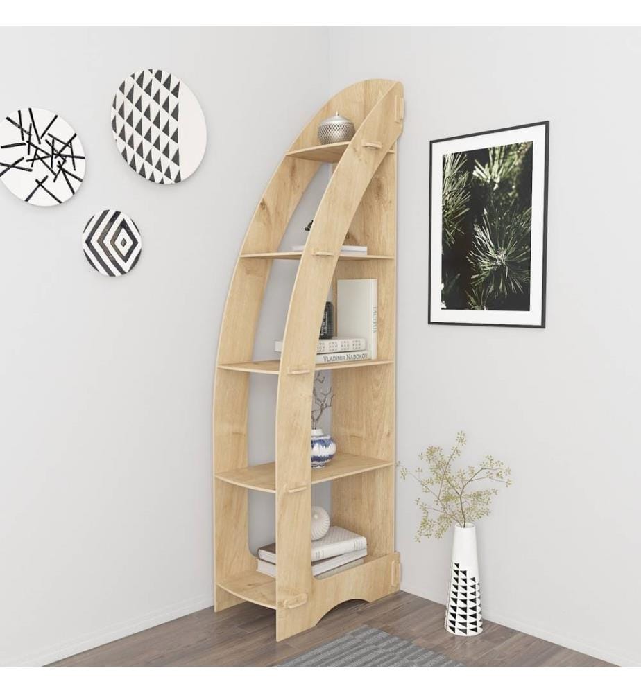 Libreria, Rovere, Pannello di particelle rivestito in melamina