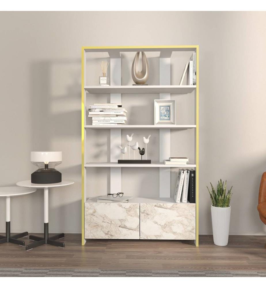 Scaffale, bianco, pannello truciolare rivestito in melamina