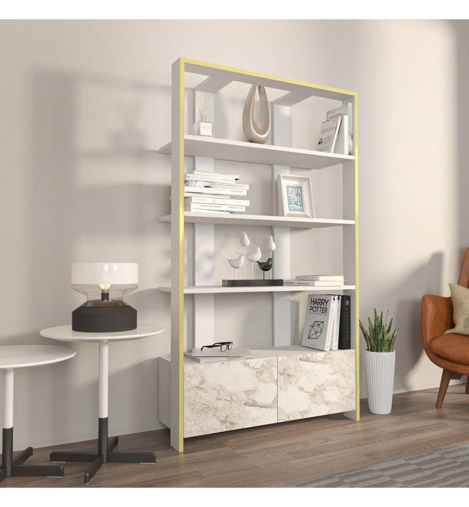 Scaffale, bianco, pannello truciolare rivestito in melamina