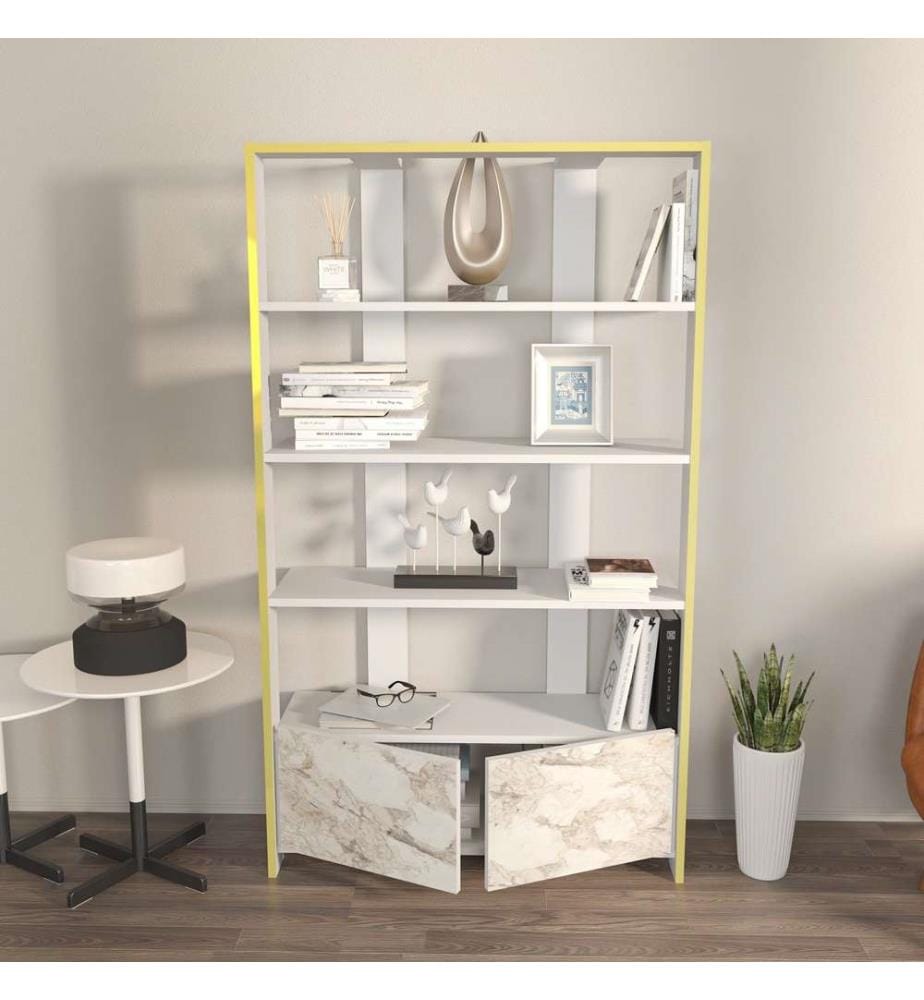 Scaffale, bianco, pannello truciolare rivestito in melamina