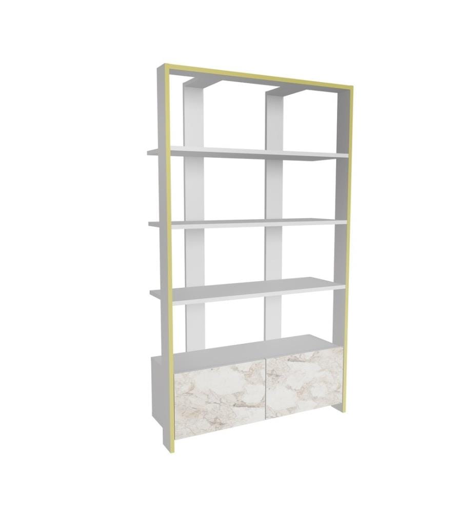 Scaffale, bianco, pannello truciolare rivestito in melamina