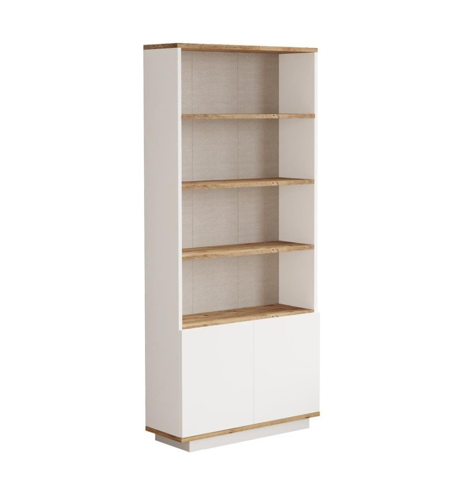 Libreria, pino atlantico, bianco, pannello truciolare rivestito in melamina