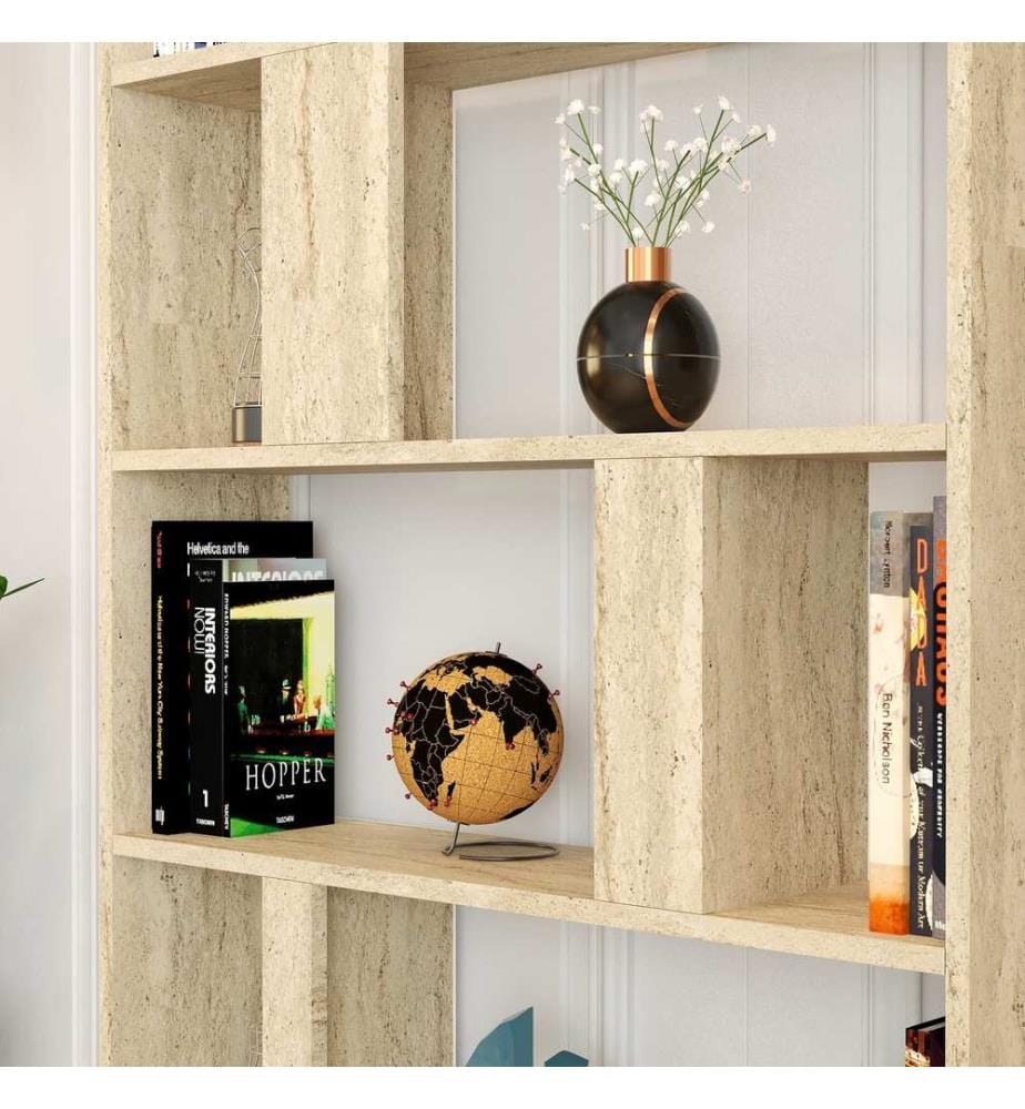 Bücherregal, Travertin, 100 % MELAMINBESCHICHTETE SPANPLATTE