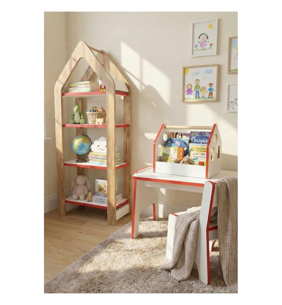 Multi Purpose Shelf, 100% MELAMINE COATED PARTICLE BOARD, Red, Walnut, White