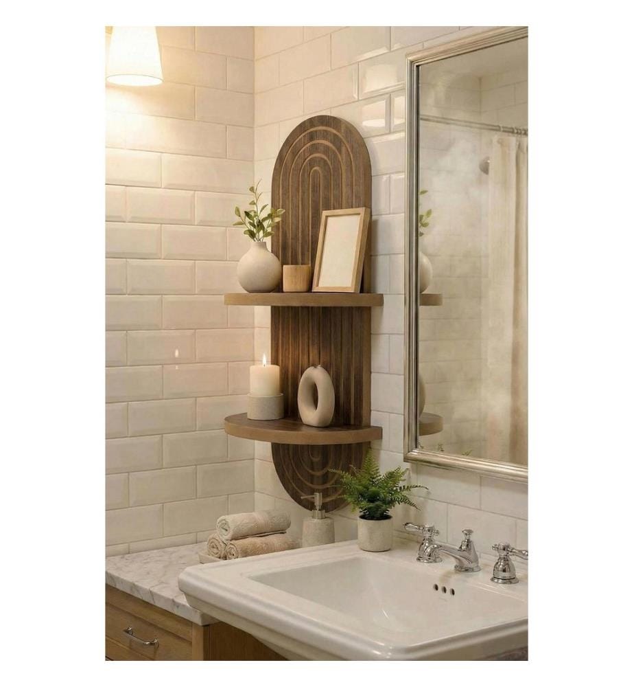 Wall Shelf, 100% MELAMINE COATED PARTICLE BOARD, Wenge
