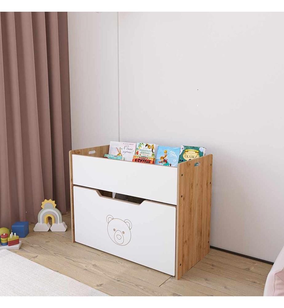 Étagère, 100 % MDF, blanc, naturel