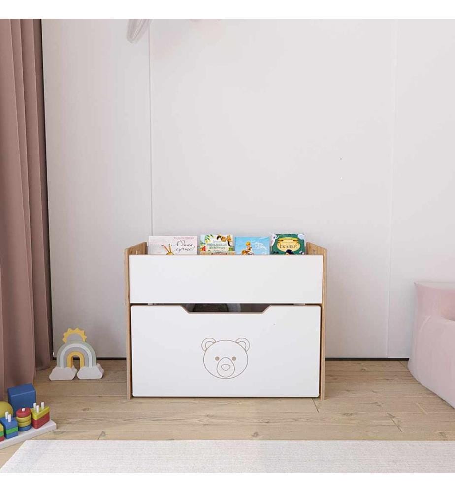Étagère, 100 % MDF, blanc, naturel