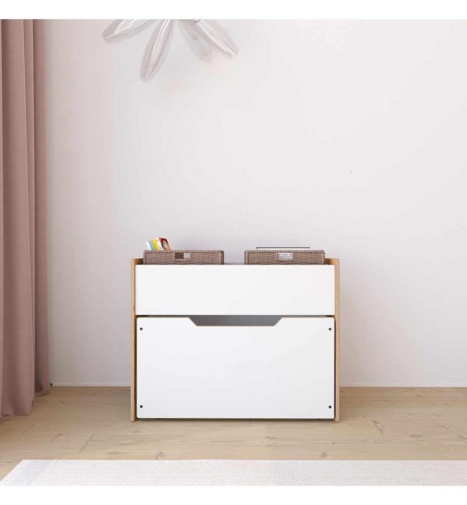 Étagère, 100 % MDF, blanc, naturel