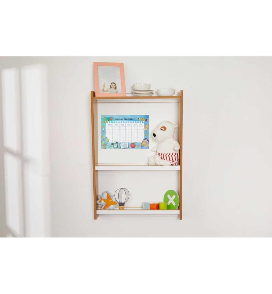 Étagère, 100 % MDF, blanc, naturel