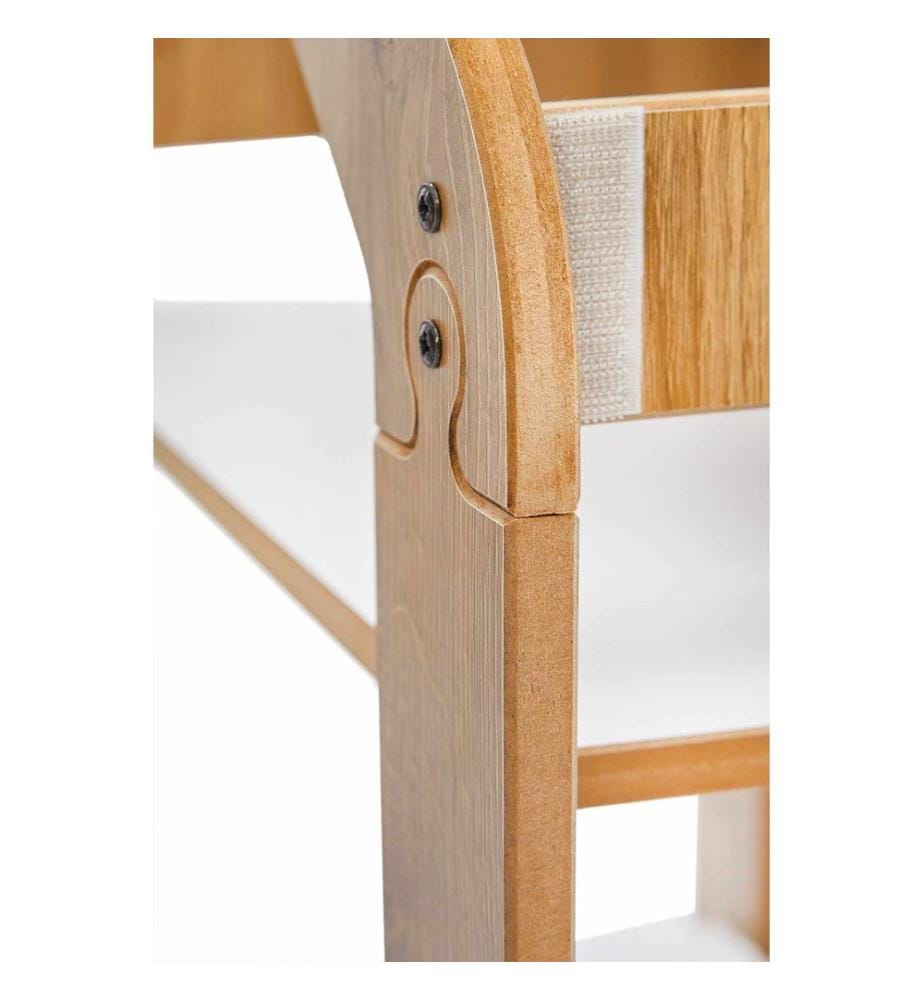 Mehrzweckregal, 100 % MDF, Natur, Weiss, Gelb