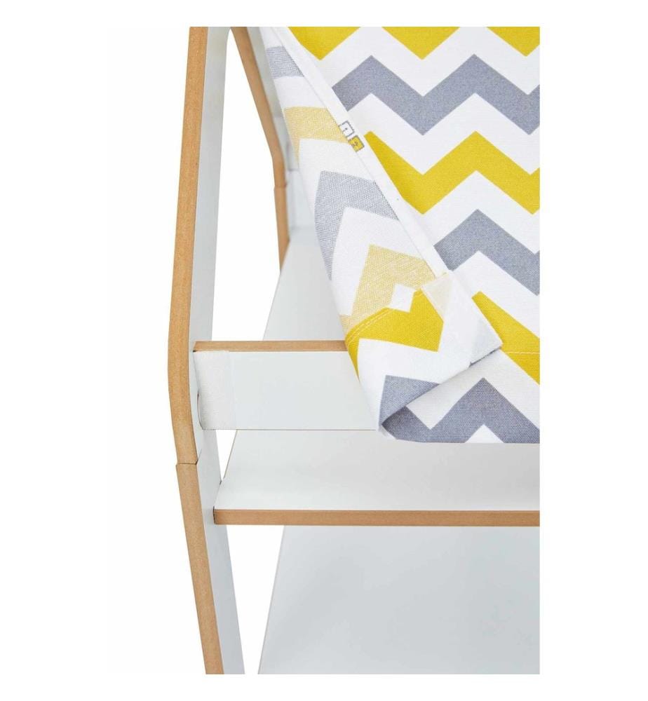 Mehrzweckregal, 100 % MDF, Weiss, Gelb